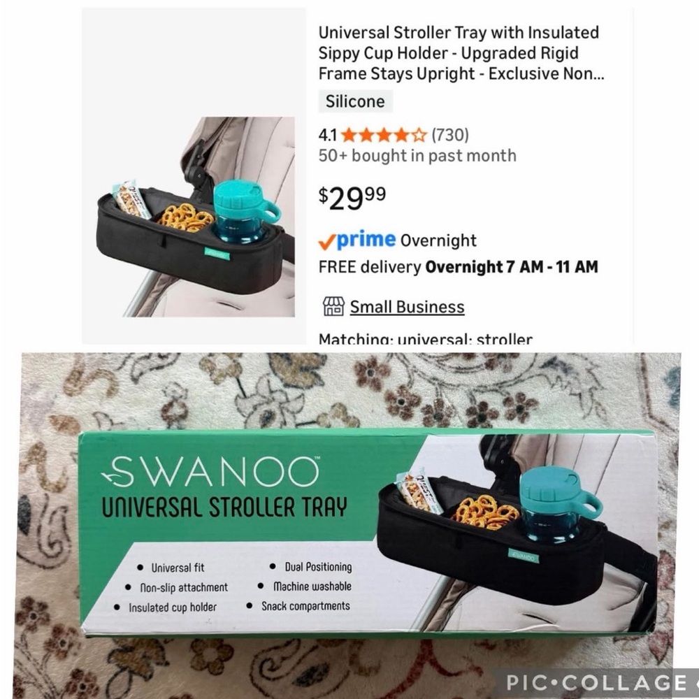 Universal Stroller Tray with Drink & Snack Tray